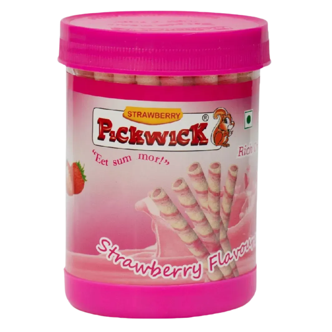 Strawberry Wafer Rolls Jar