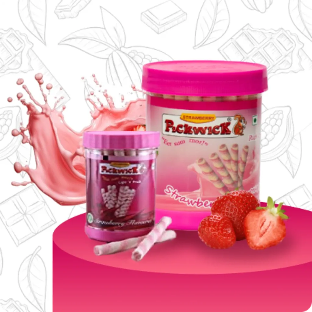 Strawberry Wafer Rolls Jar view 2