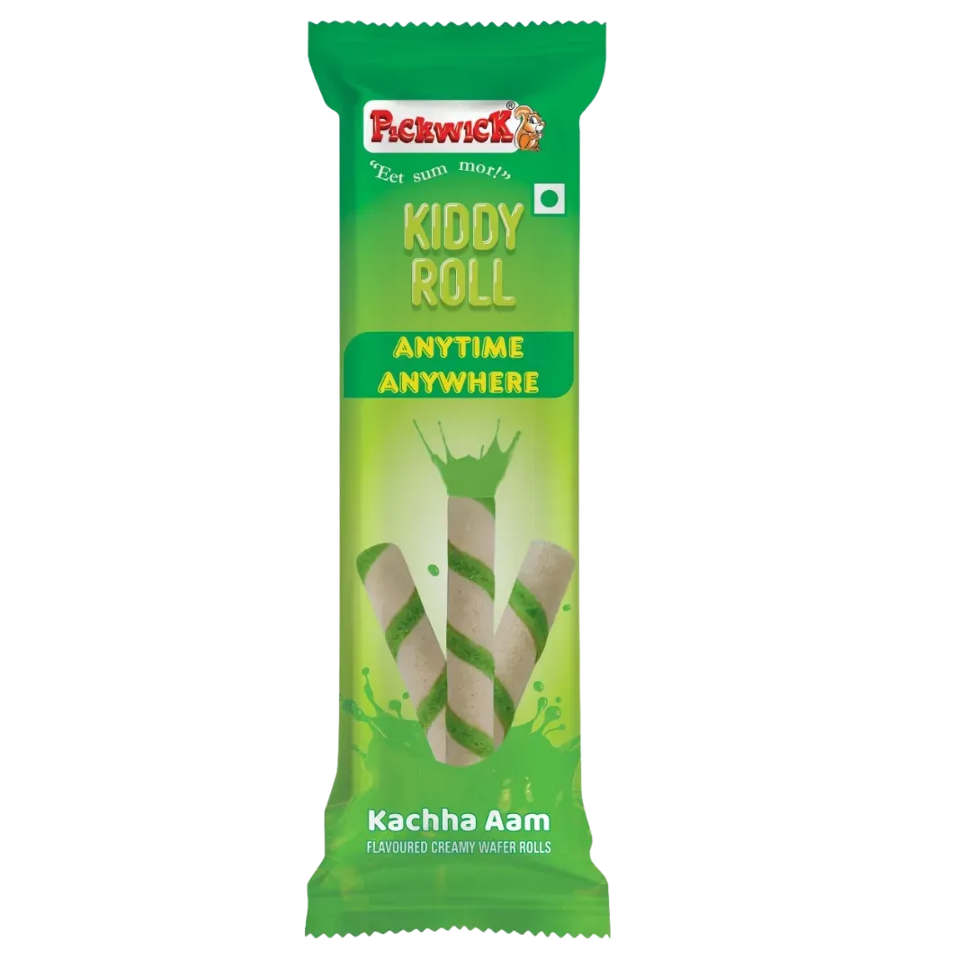 Kiddy Roll Kaccha Aam Flavoured Creamy Wafer Rolls