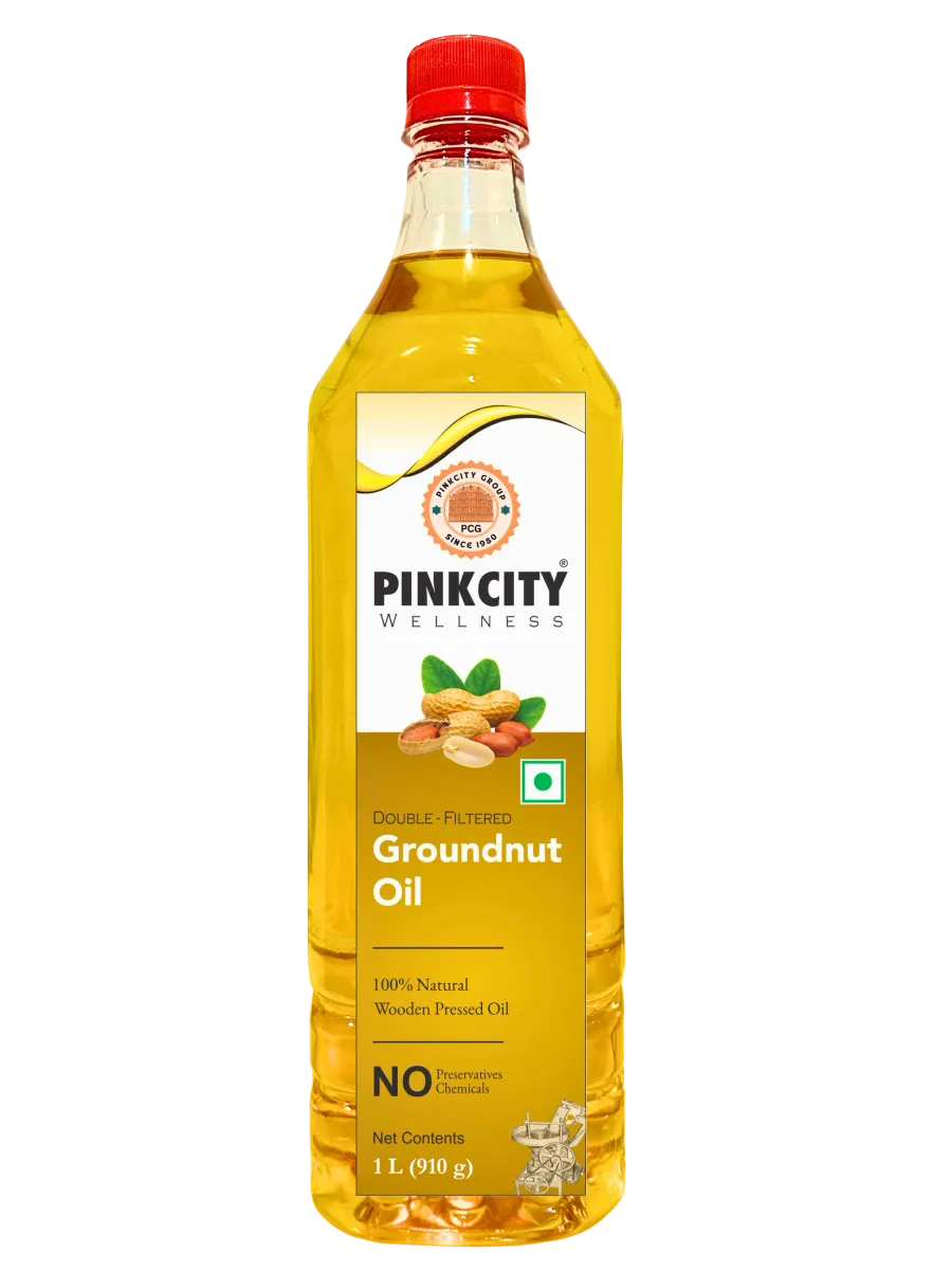 Pinkcity Wellness Wooden Cold Pressed Groundnut Oil | 5 Litre | 1 Litre x 5 | Peanut Oil view 4