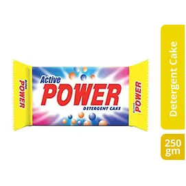 Active Power Detergent Cake Big Bar (Yellow) - 250 gm