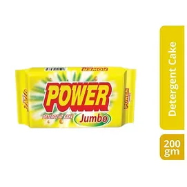 Power Jumbo Detergent Cake (Yellow) - 200 gm