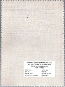 195 GSM Plain Cotton Fabric