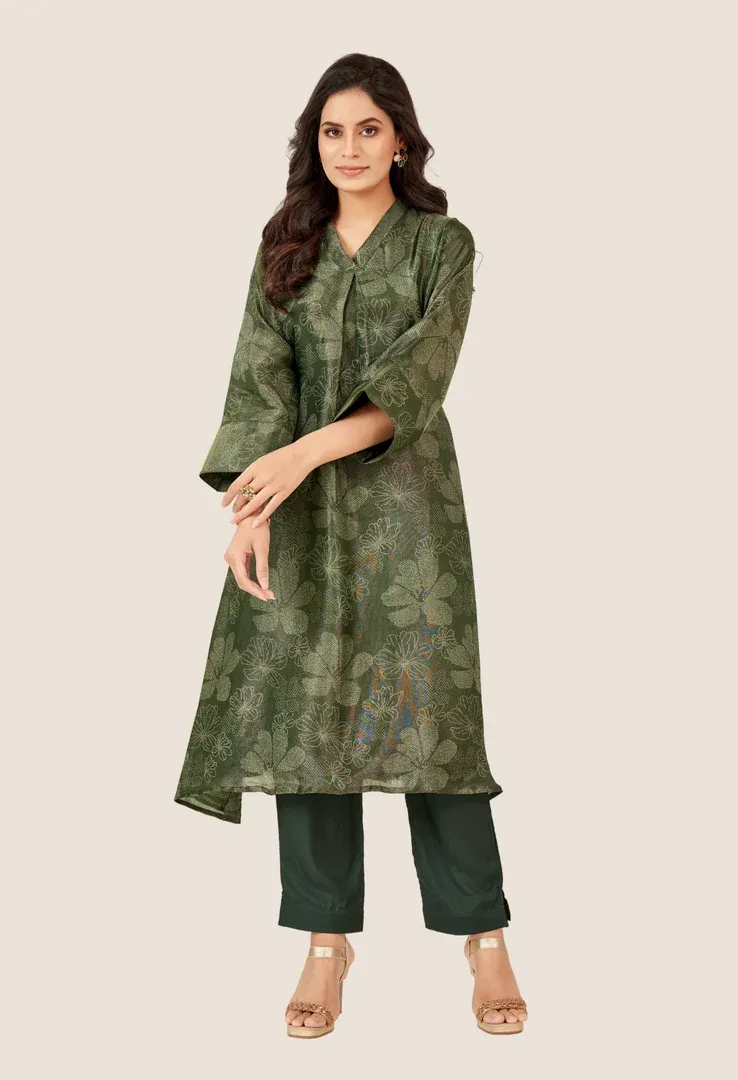 Hunter green simar Co-ord Set view 4