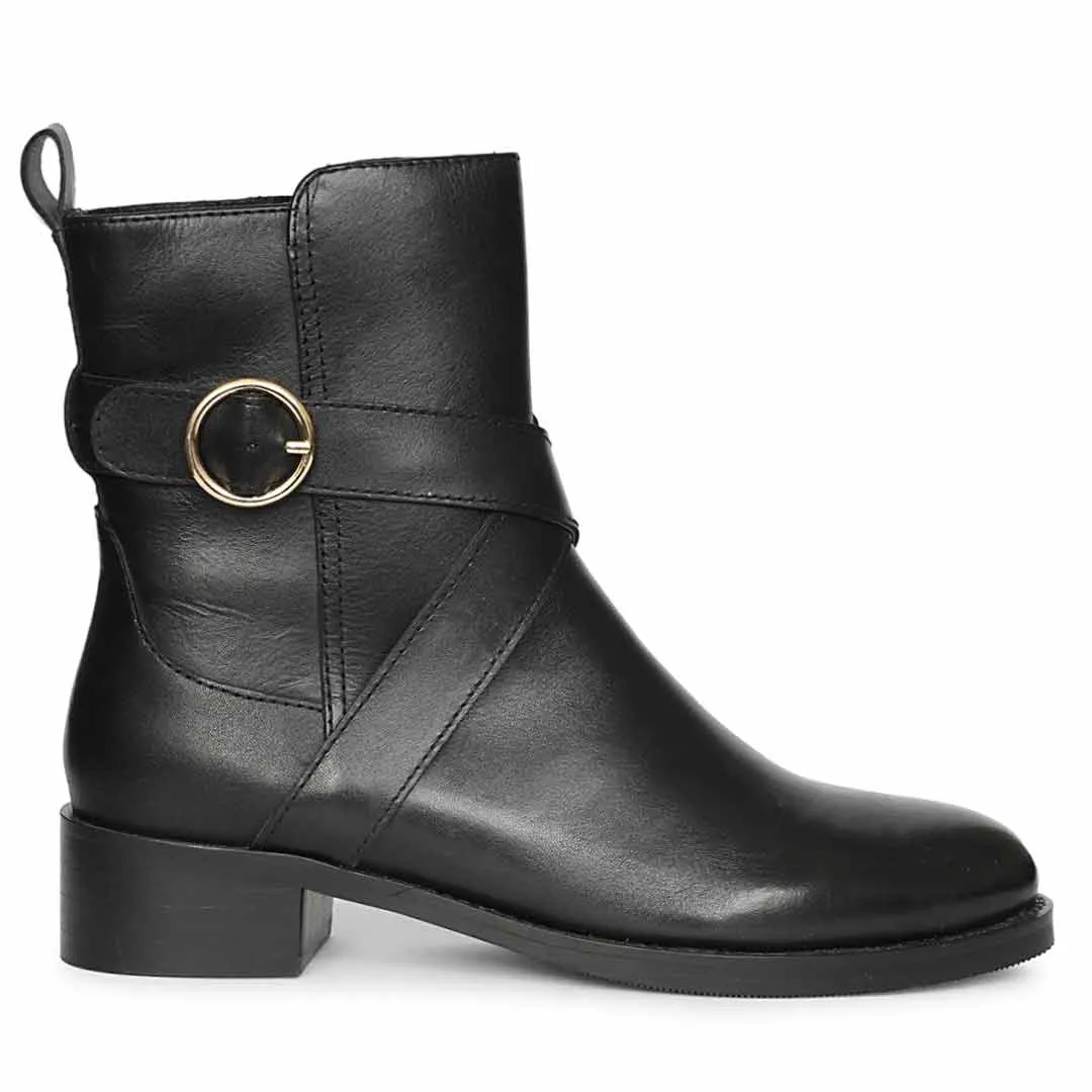 Saint Marina Leather High Ankle Boots
