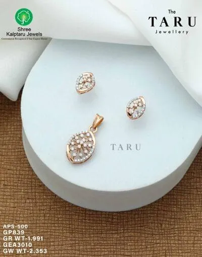 Taru Rose Gold Pendent Sets Big