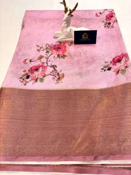 Silk Kota Kanchi Boarder Digital Sarees SKD3