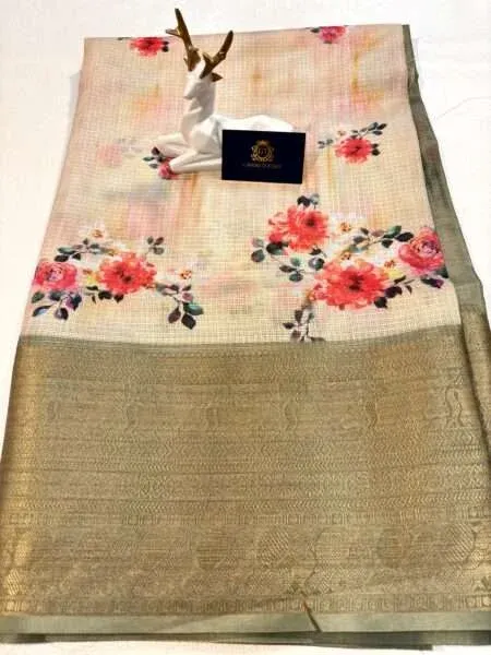 Silk Kota Kanchi Boarder Digital Sarees SKD1
