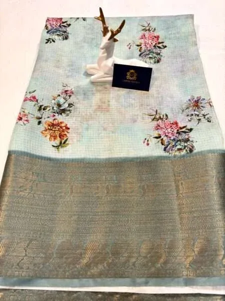 Silk Kota Kanchi Boarder Digital Sarees SKD4