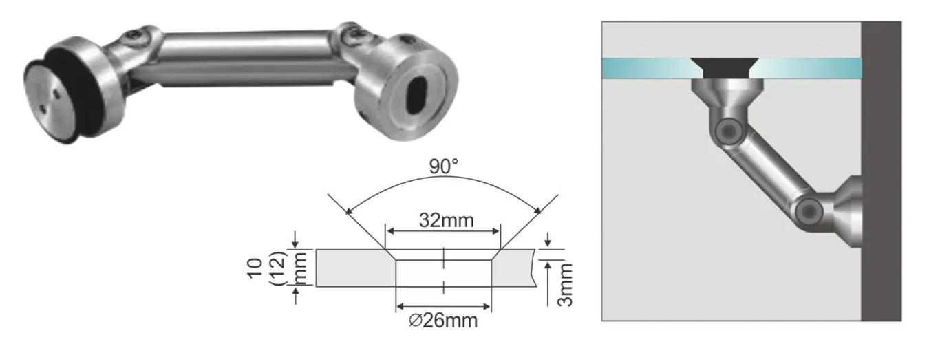 Point Fixed Glass Connectors