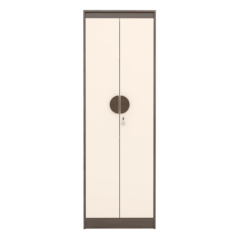Calypso 2 Door Wardrobe In Spiced Acacia & Biege Colour