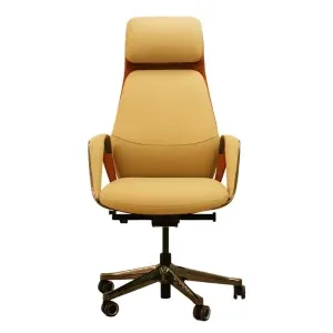 Executive Comfort: Premium Leather High-Back Office Chair