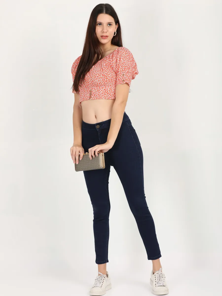 Skinny Indigo High Waist Jeans Ankle Fit