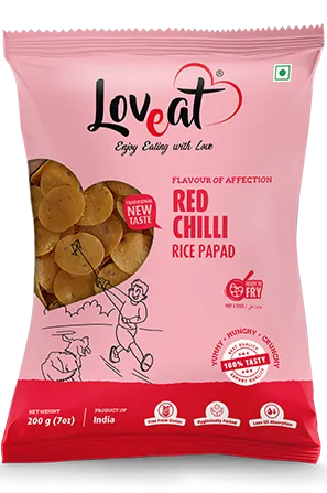 Red Chilli Rice Papad