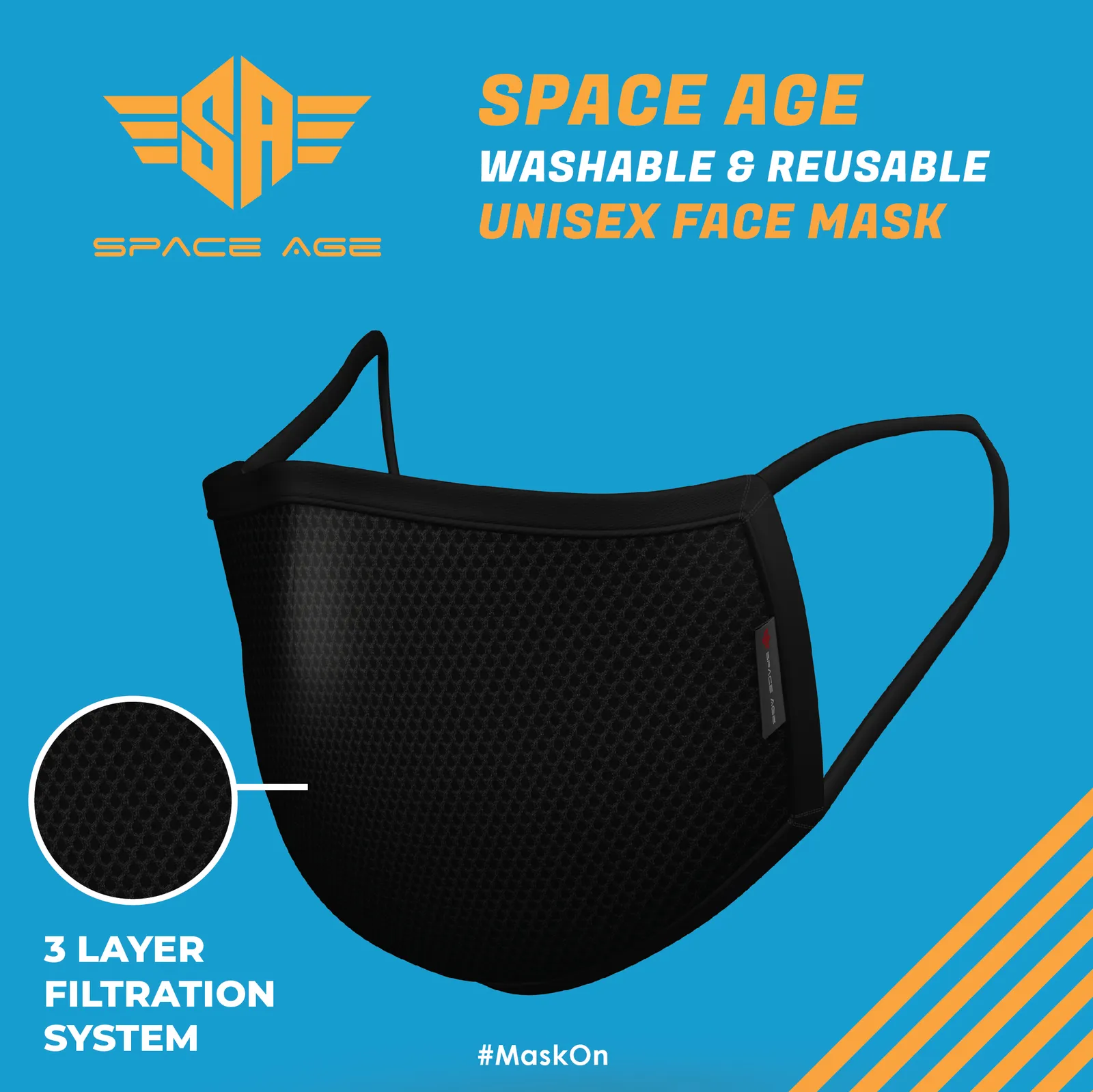 SPACE AGE WASHABLE & REUSABLE FACE MASK