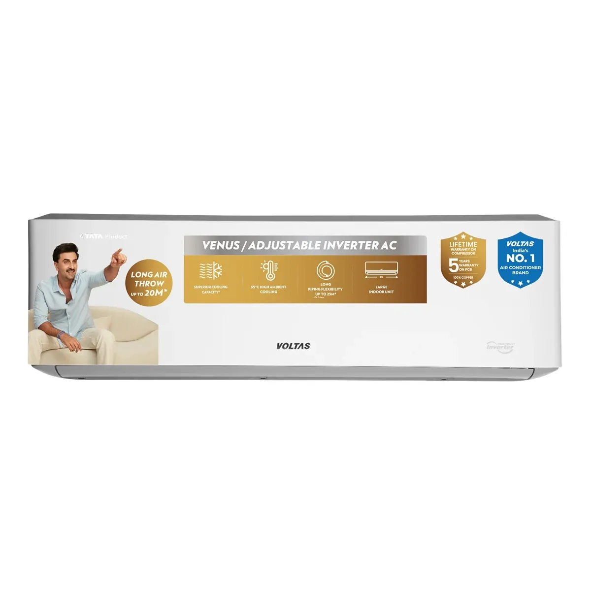 Voltas Split Air Conditioner, 2 Ton, 3 Star - 243INV Venus Luxe